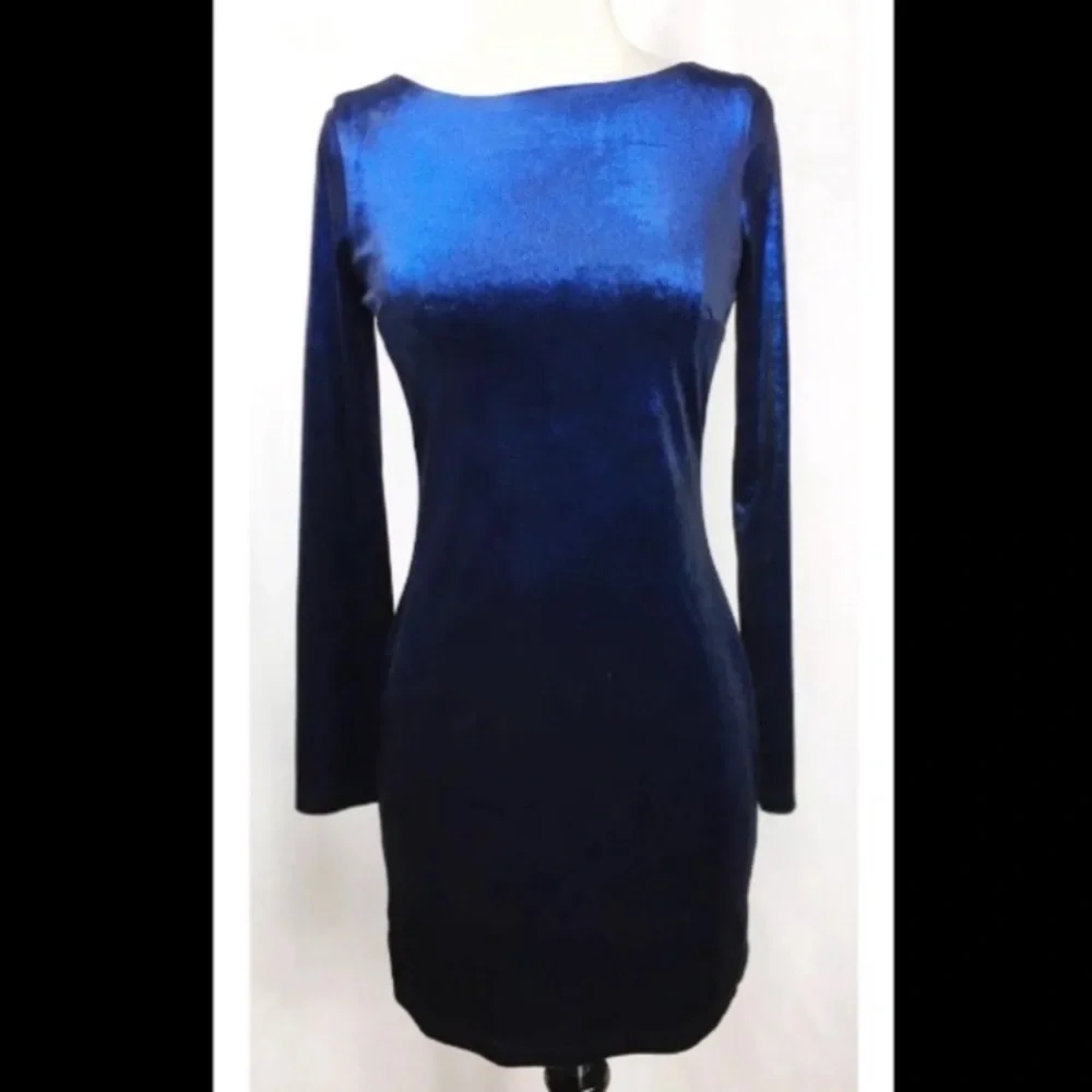 COPY - Free People Blue velvet dress - Picture 2 of 6